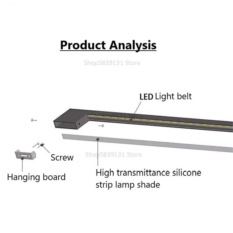 Afralia™ Linear LED Wall Lamp - Modern Nordic Style Home Decor Lighting