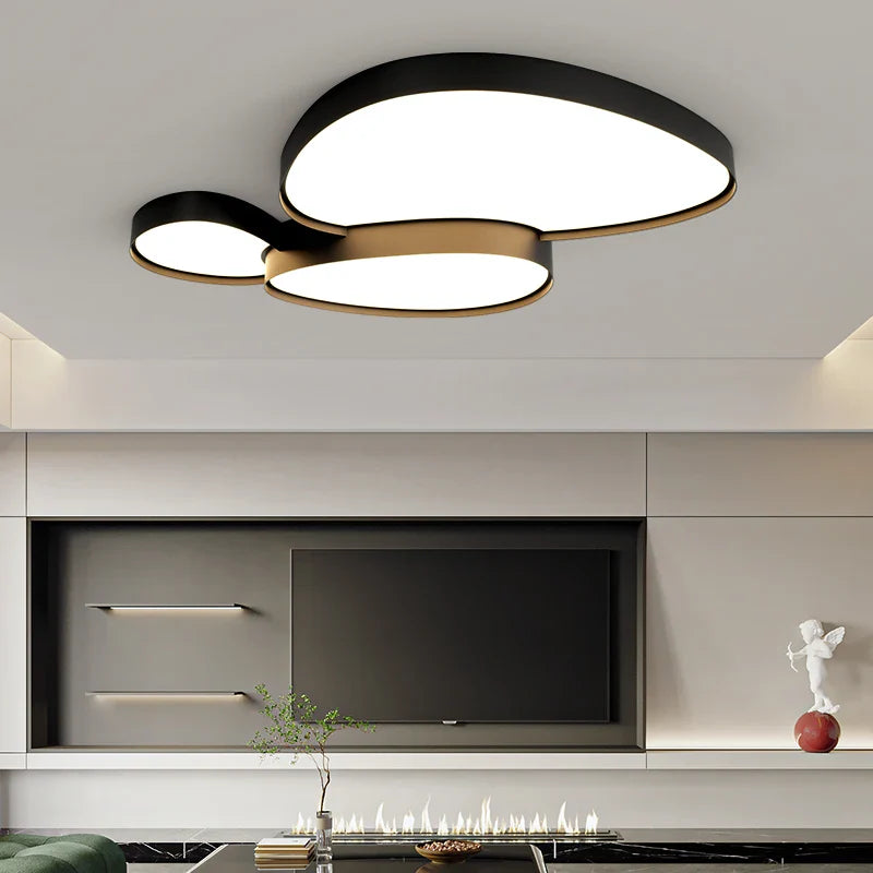 Afralia™ Modern Round LED Ceiling Lamp for Living Room and Bedroom