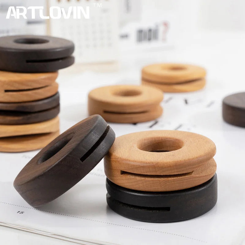 Afralia™ Black Walnut Donuts Bag Clip: Wooden Sealing Clips for Stylish Kitchen Organization