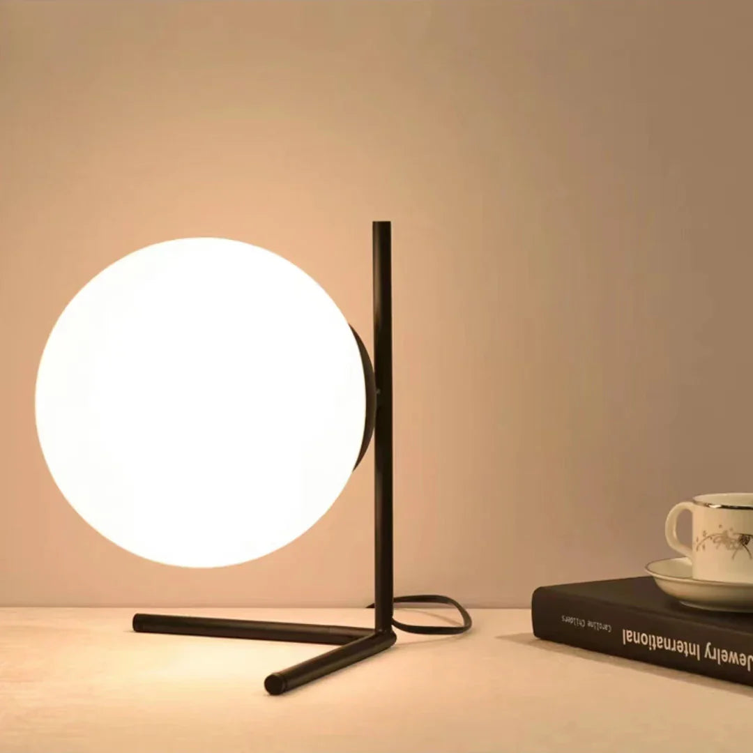 Afralia™ Glass Ball Table Lamp: Modern Nordic LED Desk Light