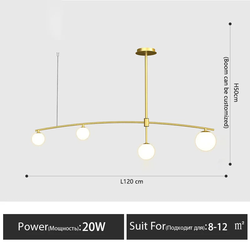 Afralia™ Modern Nordic Chandelier for Living Room Bedroom Decor LED Hanging Light