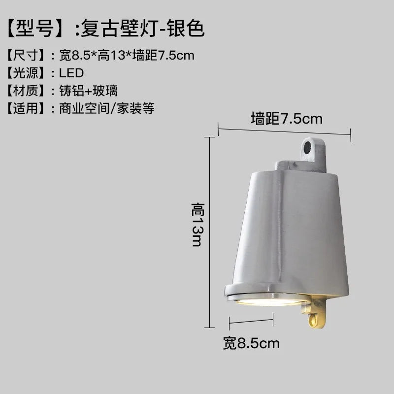Afralia™ Vintage LED Wall Lamp Horseshoe Design, Waterproof, E27 for Bedroom, Cafe