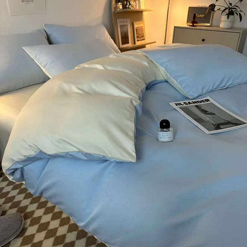 Afralia™ Summer 2025 Nude Skin-Friendly Bed Sheet Set for Double-Sided Sleeping