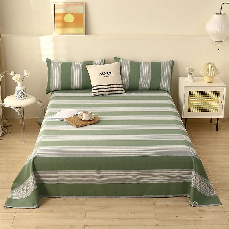 Afralia™ Cartoon Printed Cotton Bedspread | Queen King | Durable Coarse Cloth | All Seasons