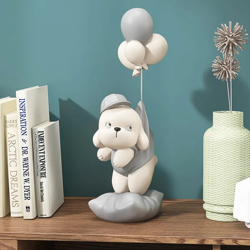 Afralia™ Balloon Puppy Statues - Creative Dog Sculptures for Living Room Decor