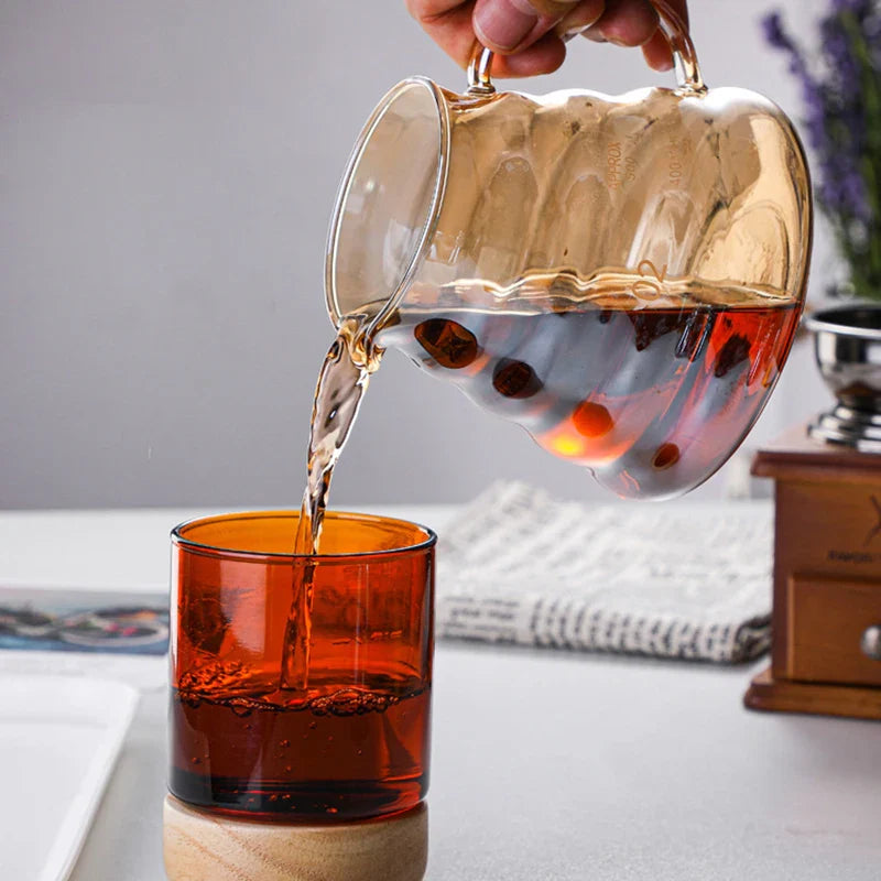 Afralia™ Glass Coffee Filter Pot Drip Reusable Supplies Brown Brewed Percolator