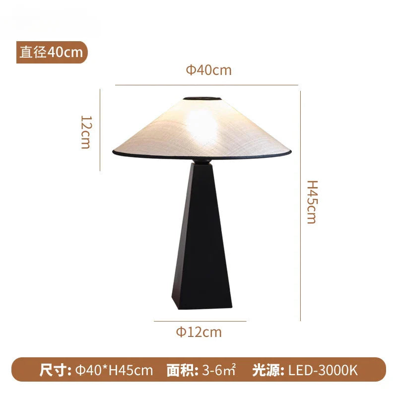 Afralia™ Medieval LED Desk Lamp Solid Wood Retro Design Home Study Bedroom Decor