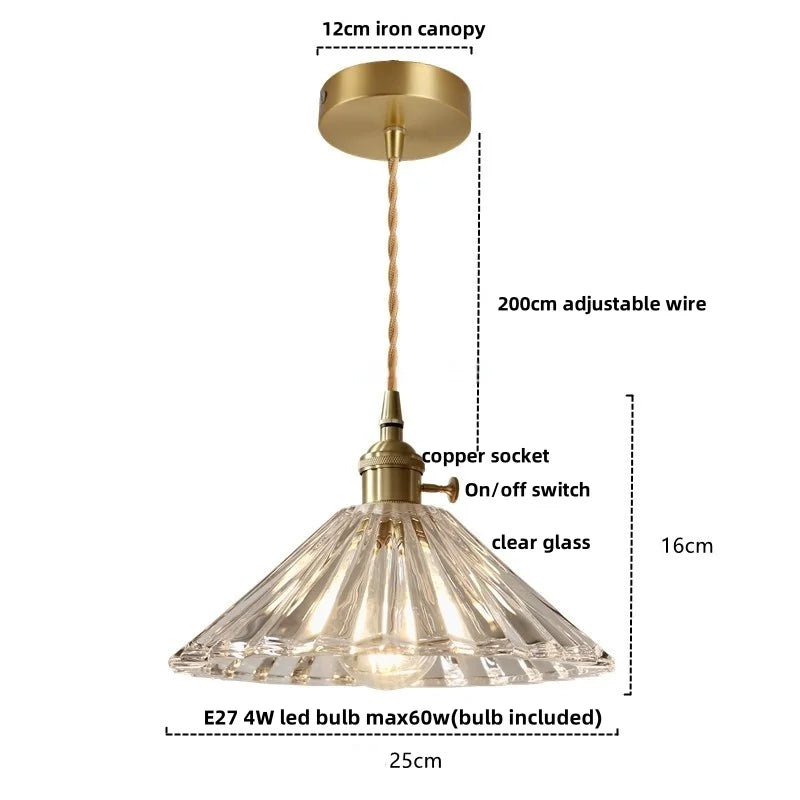 Afralia™ Glass LED Pendant Light Chandelier for Modern Home Decor