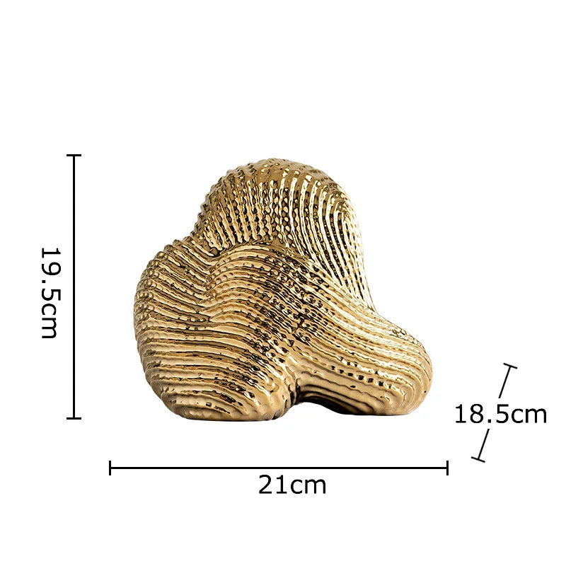 Afralia™ Abstract Ceramic Rockery Sculpture Ornament for Aesthetic Desk Decoration