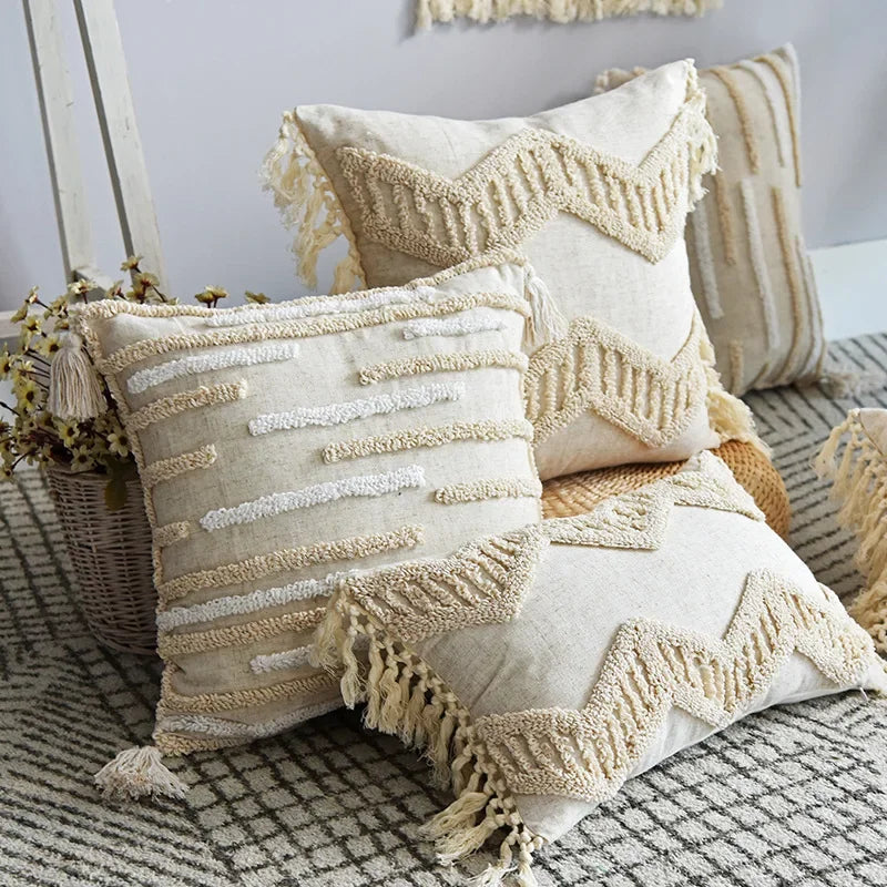 Afralia™ Suede Fringed Pillowcase: Bohemian, Velvet, Modern Minimalist, Straight Couch Waist Cover