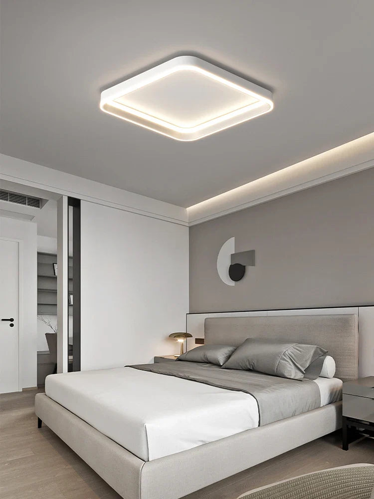 Afralia™ Square Ceiling Lamp | Modern Nordic LED Bedroom Master Light
