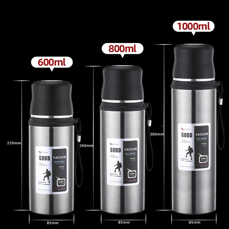 Afralia™ Stainless Steel Insulated Coffee Thermos Large Capacity Tumbler Cup Mug Bottle