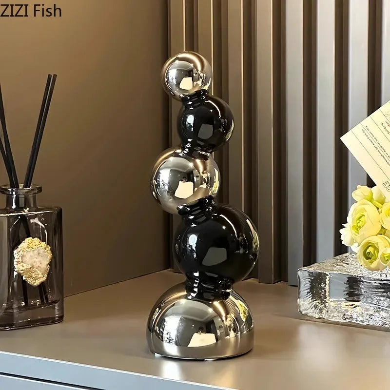 Afralia™ Abstract Ceramic Sculpture Ornaments Modern Desk Decoration Room Aesthetics Decor