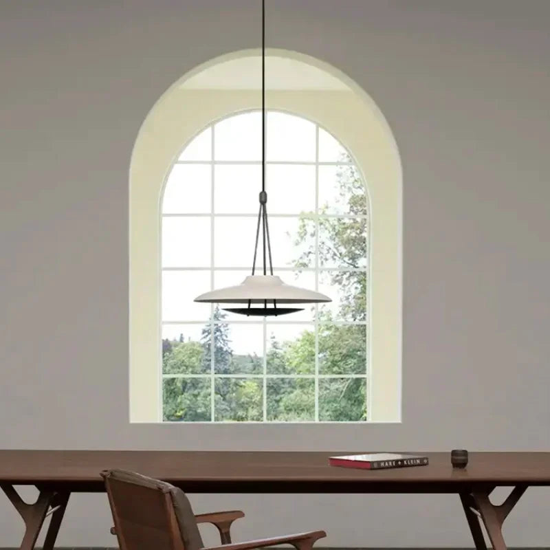 Afralia™ Modern Minimalist Black White Pendant Light for Restaurants and Studios