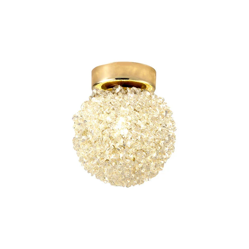 Afralia™ Crystal Gold Ceiling Light for Bedroom Dining Room G9 Bulb