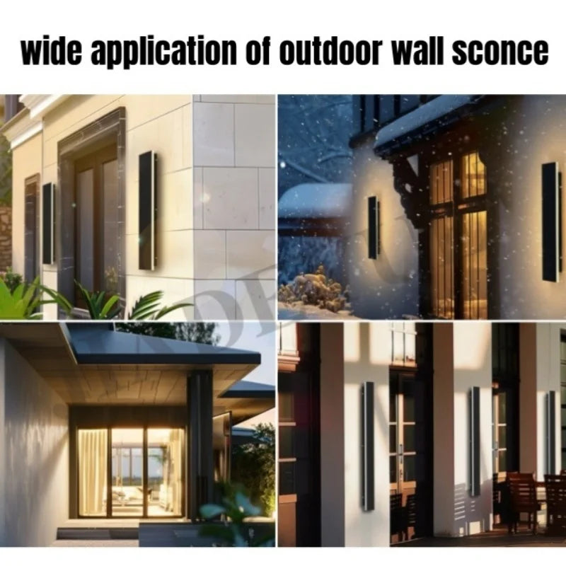 Afralia™ Outdoor LED Wall Lamp for Balcony Garden Garage Courtyard Decoration Lighting