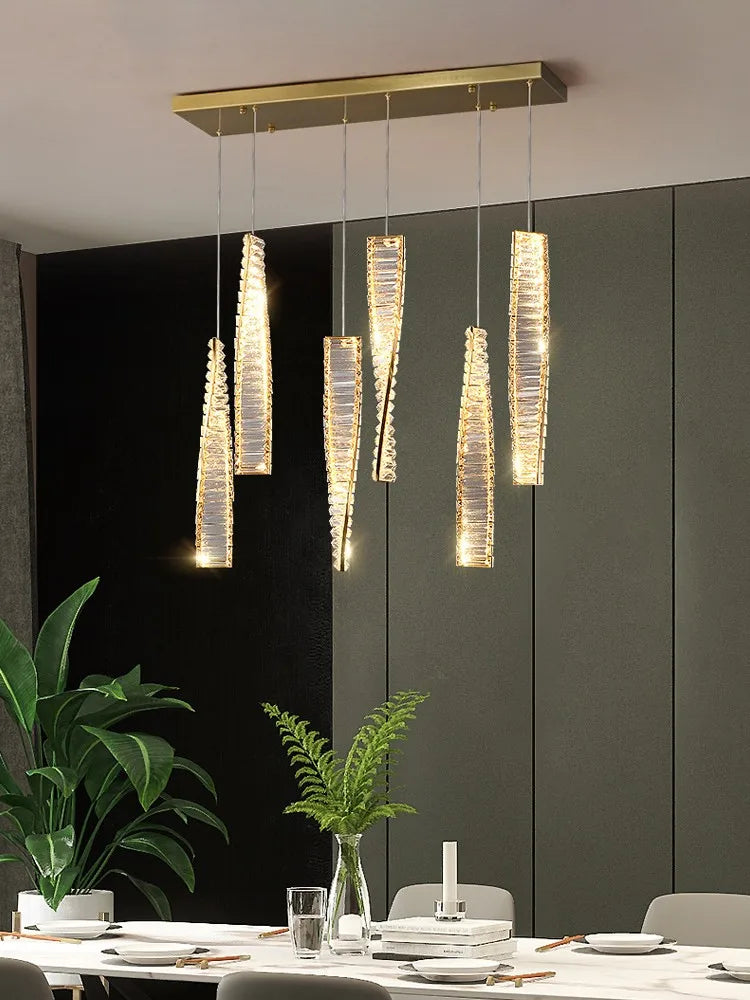 Afralia™ Crystal Chandelier: Modern Luxury for Dining Room and Bar