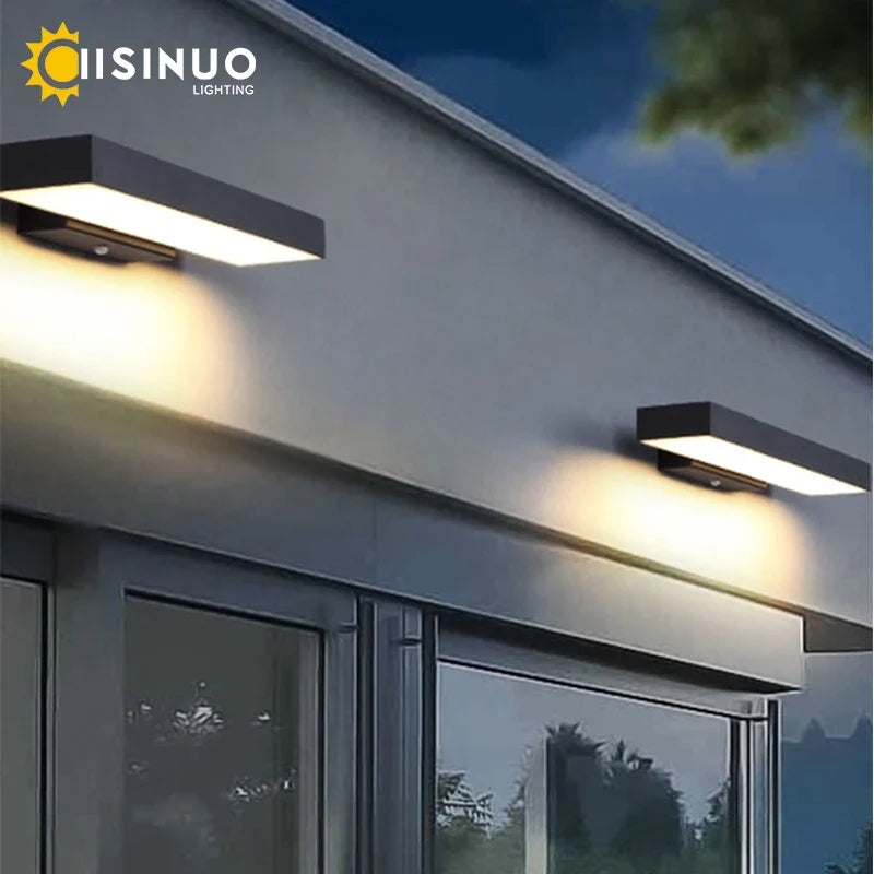 Afralia™ Dusk Dawn Motion Sensor Outdoor Wall Light Modern Sconces for House Garage Balcony