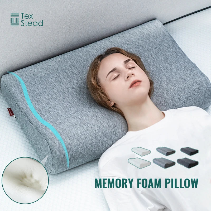 Afralia™ Memory Foam Contour Cervical Pillow – Neck Support for Better Sleep