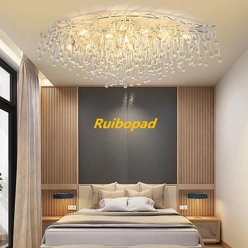 Afralia™ Teardrop Crystal Ceiling Chandelier - Modern Luxury Branch Crystal Chandeliers