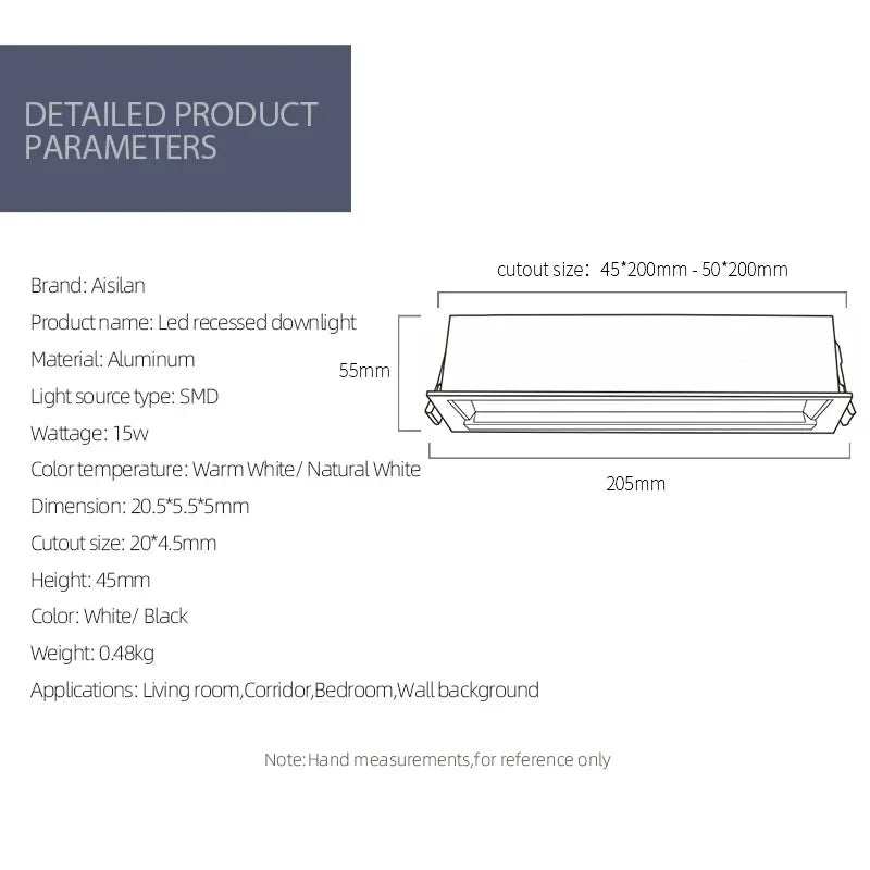 Afralia™ Polarized Downlight Embedded LED Ceiling Light for Commercial use in Hotels & Aisles