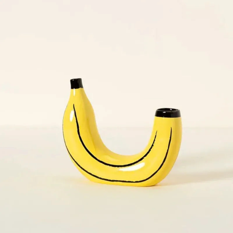 Afralia™ Resin Banana Vase: Creative Fruit Decoration for Home Arrangement, Funny Pots