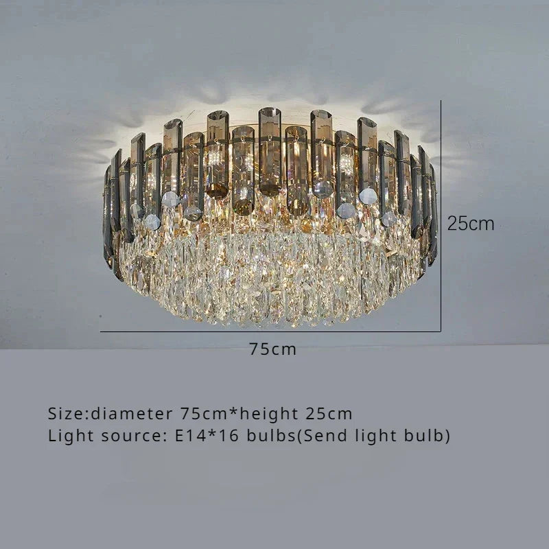 Afralia™ Gold Crystal Chandelier: Nordic Luxury Lighting for Living Room, Dining Room, Kitchen Island