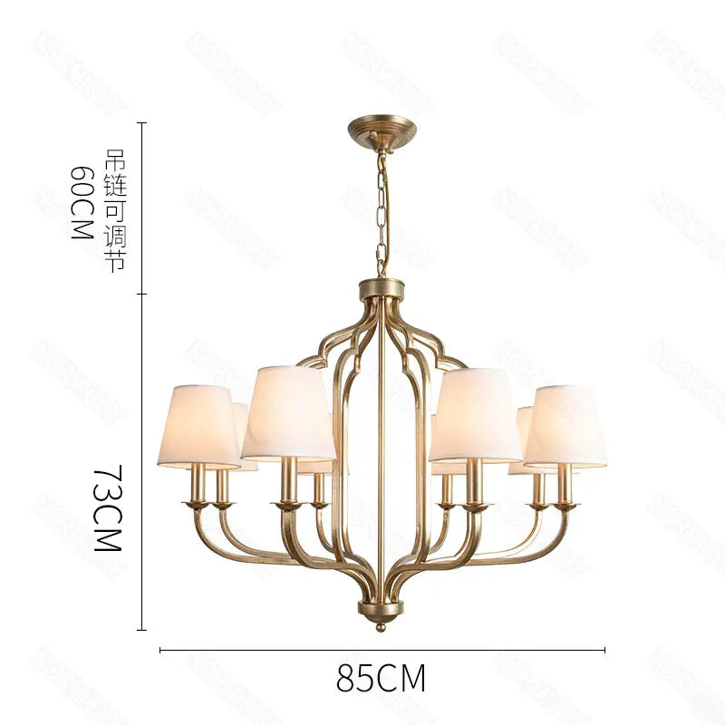 Afralia™ Retro Iron Chandelier for High-end Living, Dining, and Bedroom Lighting
