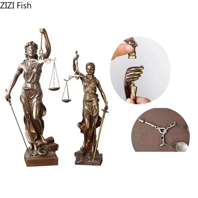 Afralia™ Justice Goddess Resin Sculpture - Room Aesthetic Decor