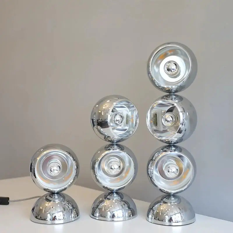 Afralia™ Stainless Steel Spherical Rotating Floor Lamp for Atmosphere and Retro Space