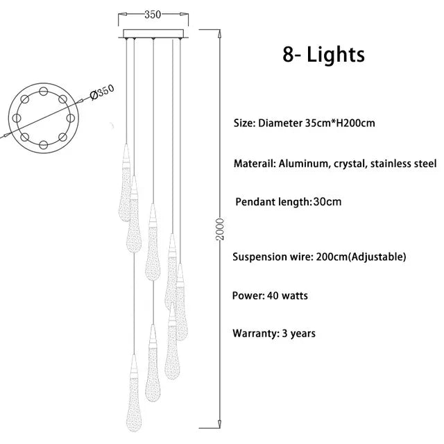 Afralia™ LED Crystal Chandelier for Home Decor & Lighting - Modern & Elegant Ceiling Light