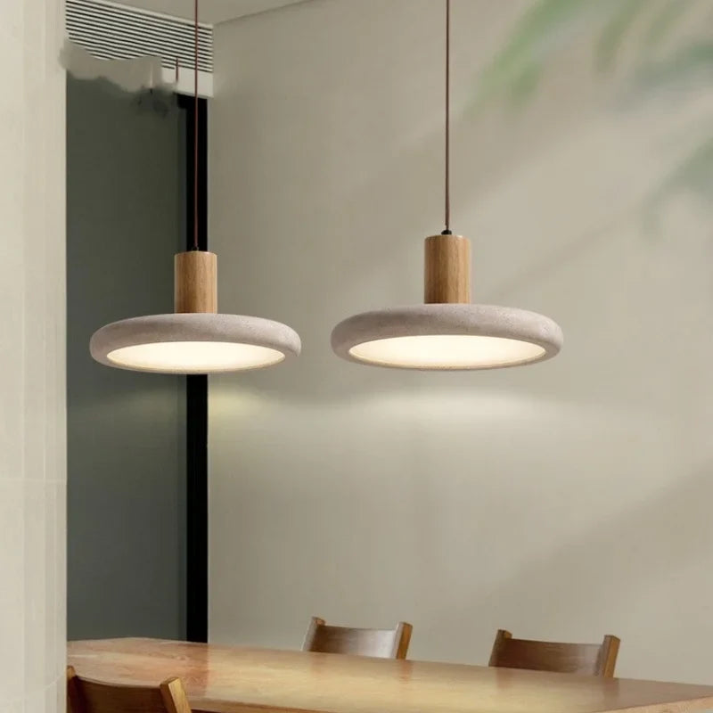 Afralia™ Wood LED Pendant Light - Adjustable Study Balcony Aisle Hanging Lamp