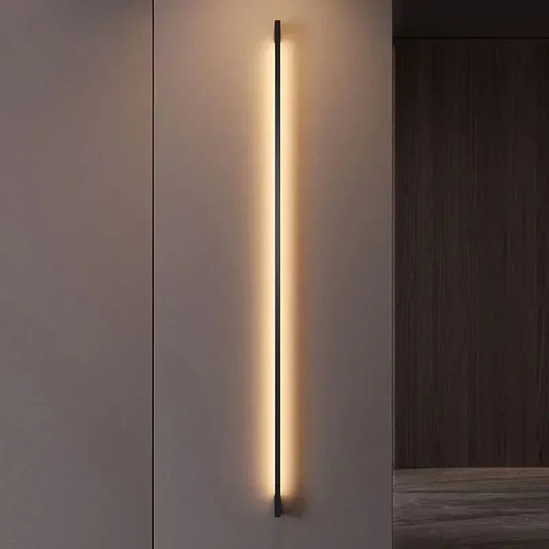 Afralia™ Nordic LED Wall Lamp for Indoor Living Room Bedroom - Long Minimalist Design