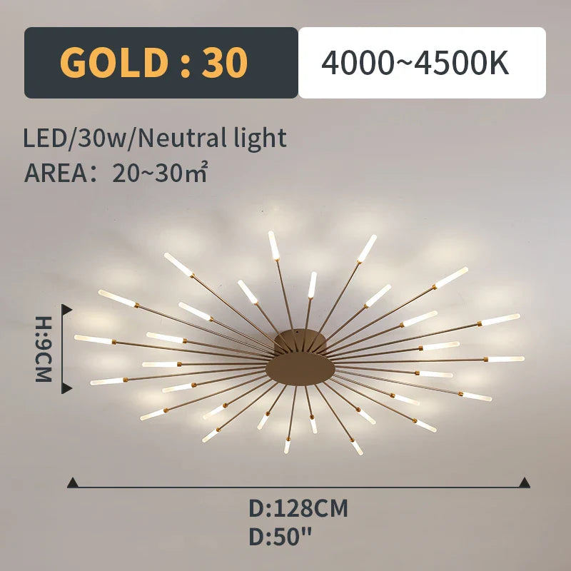 Afralia™ Fireworks Pendant Lamps: Modern LED Chandelier for Living Room, Bedroom, and Home Lighting