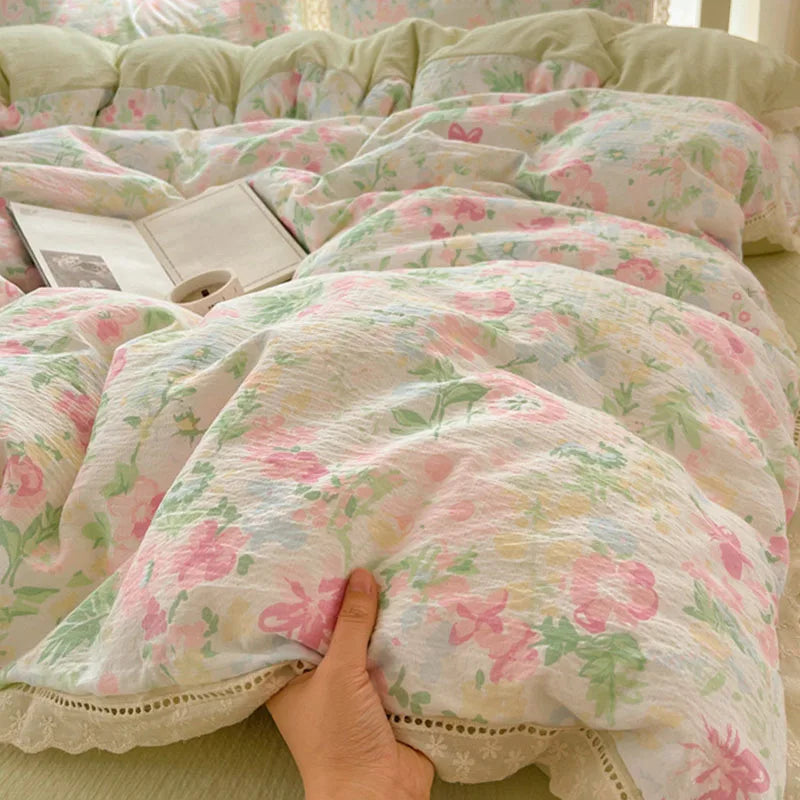 Afralia™ Lace Romantic Comforter Set - Full Twin Double Size Bed Linens