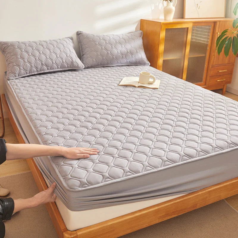 Afralia™ Waterproof Fitted Sheet for Twin Full Queen King Size Mattress