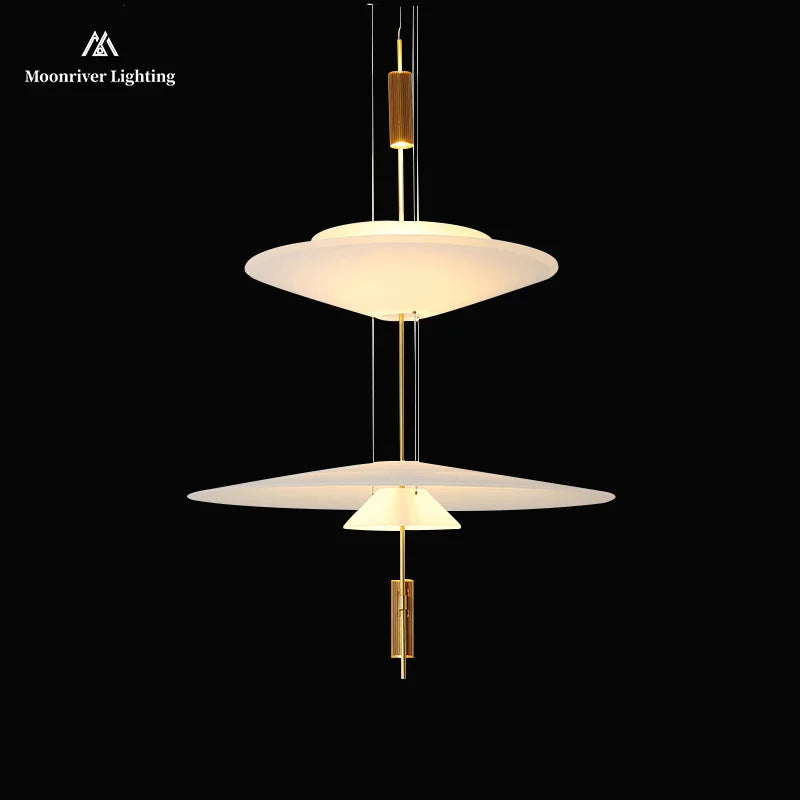 Afralia™ UFO LED Chandelier Pendant Light for Dining Living Room Bar - Modern Saucer Design