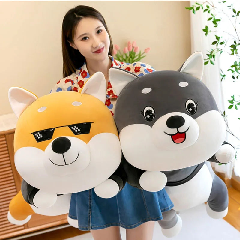 Afralia™ Plush Dog Body Pillow: Soft, Cute, Comfortable Long Pillow for Kids, Girlfriend, Schoolmate