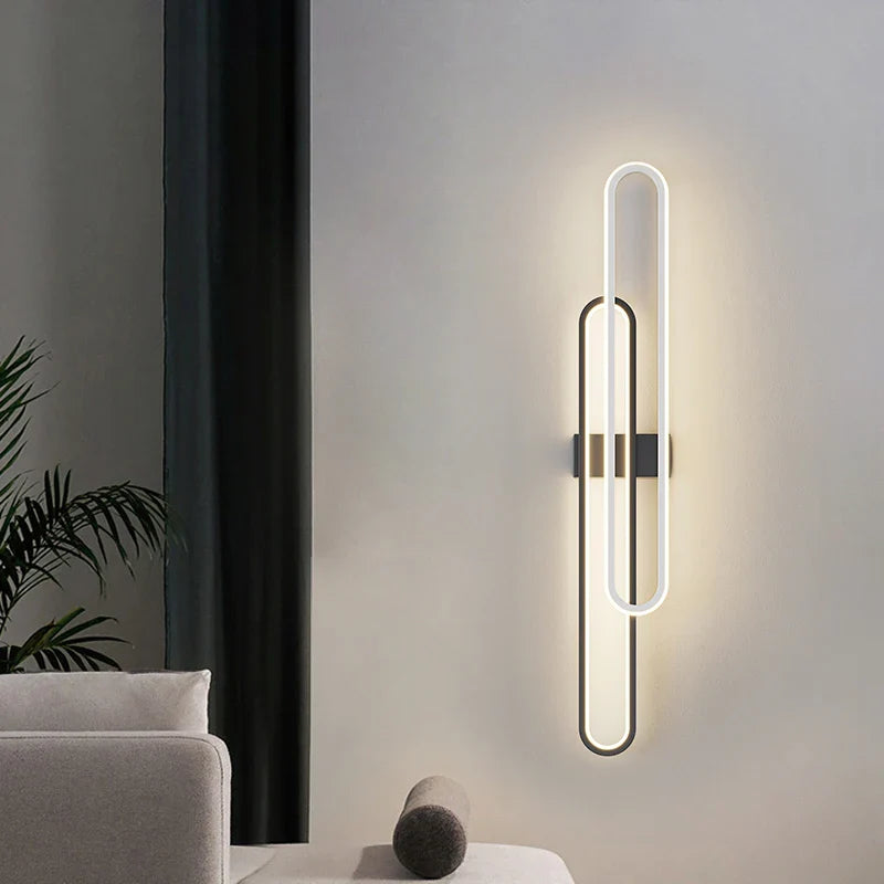 Afralia™ LED Wall Lights for TV Background Bedroom Sconce - Nordic Style Indoor Lighting