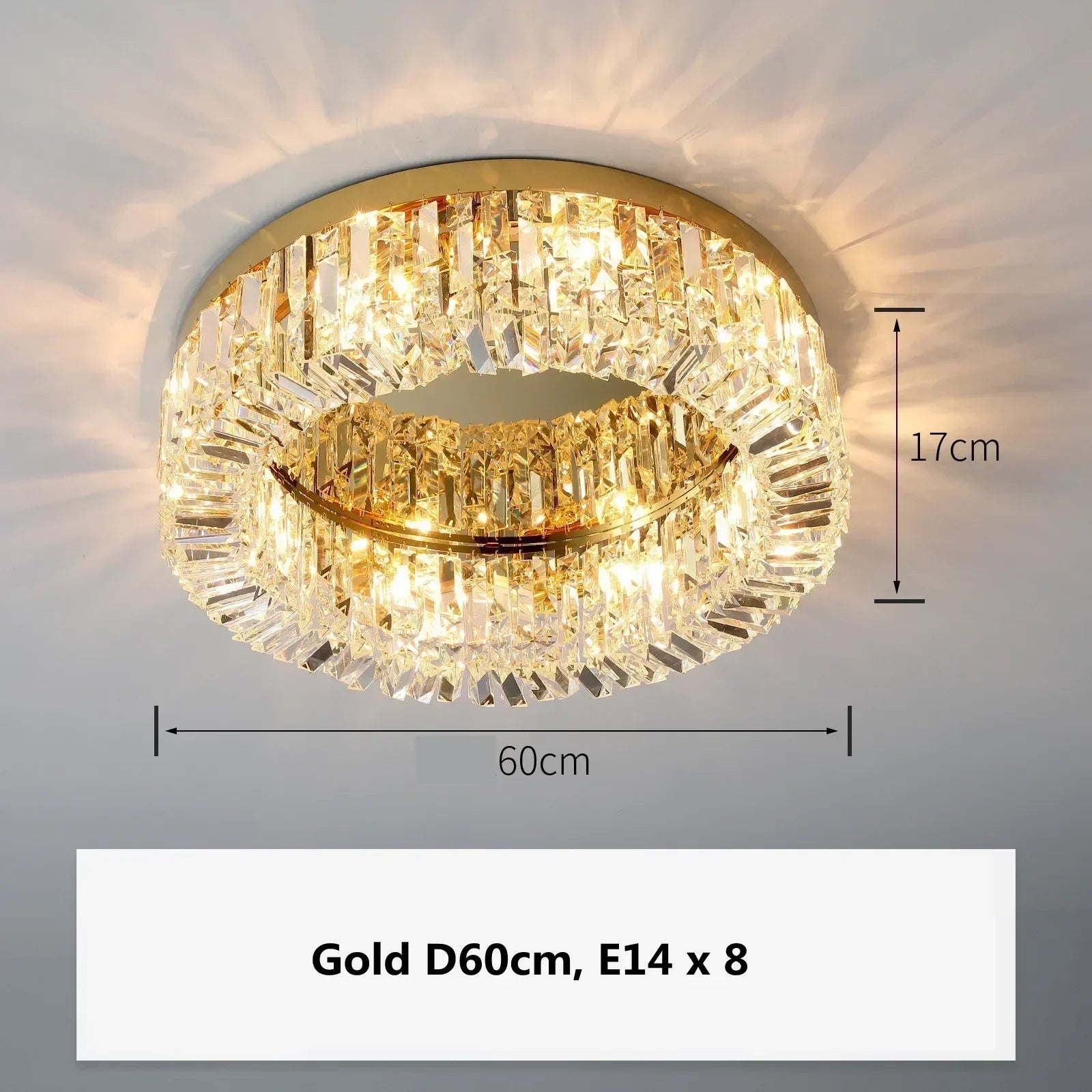 Afralia™ Gold Crystal Pendant Chandelier for Modern Dining Room Lighting