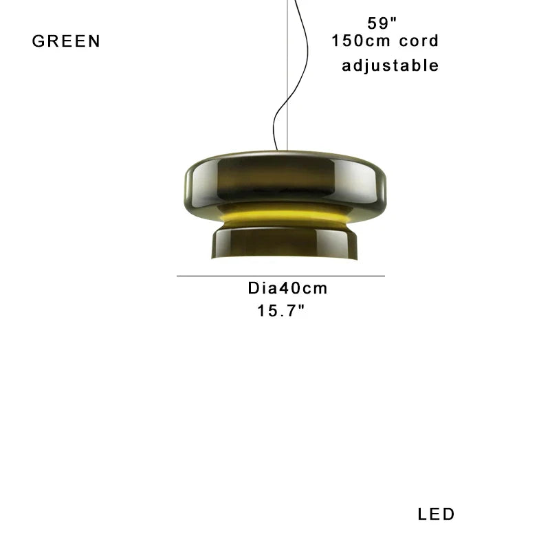 Afralia™ Luxury Double Layer Glass Ceiling Pendant Light - Big Round Hanging Lamp