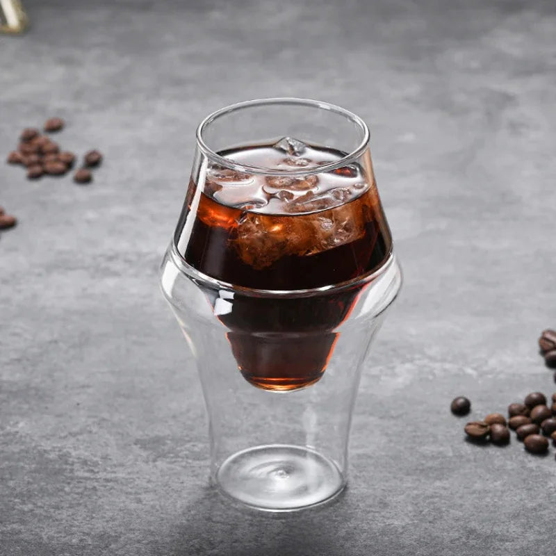 Afralia™ Latte Double Bottom Cup - Heat Resistant Glass Coffee Tea Tableware