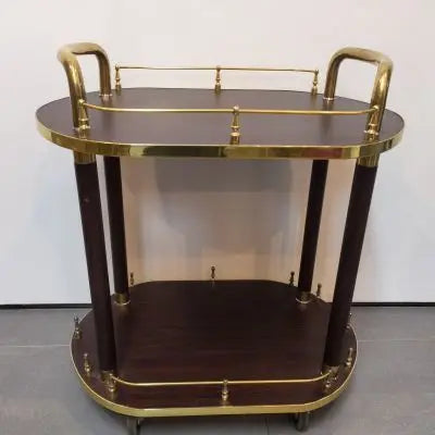 Afralia™ Small Cake Cart 71x47x22cm, French Tea & Liquor Trolley