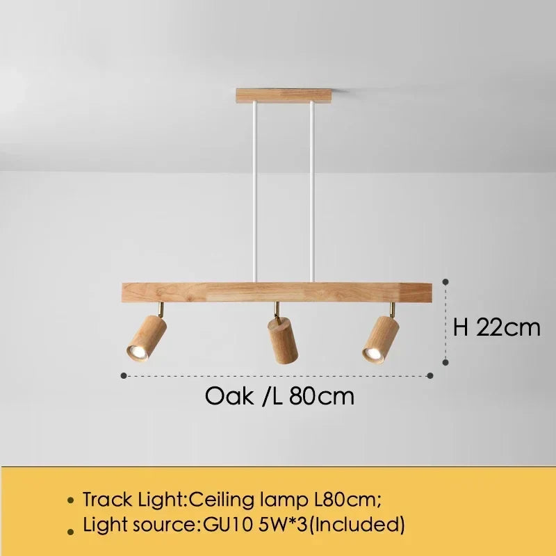 Afralia™ Nordic Wooden Ceiling Spotlight LED for Home Decor