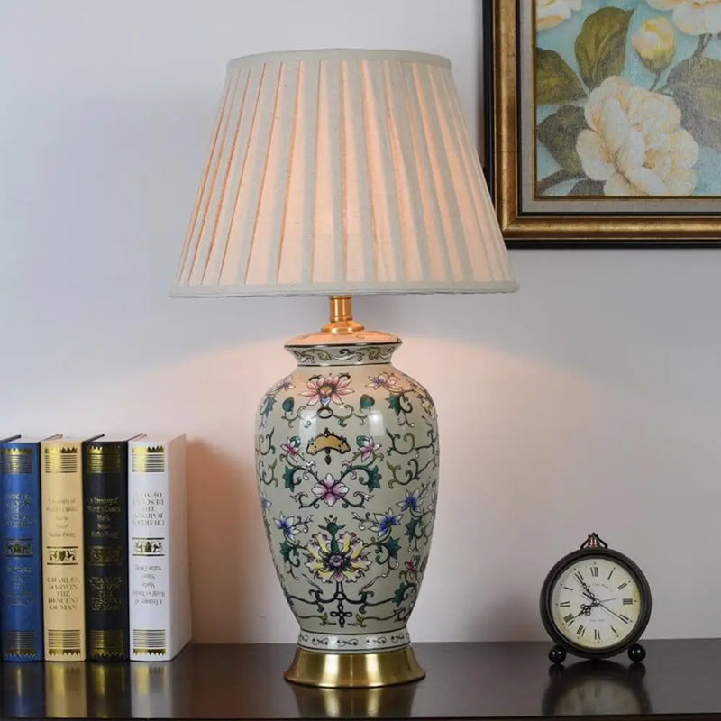 Afralia™ Classic Ceramic Table Lamp: American Room Decor, Bedroom Bedside European Retro Design