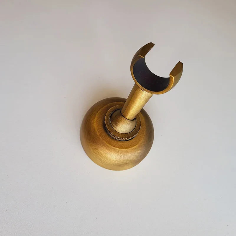 Afralia™ Antique Brass Hand Shower Holder Hook Pedestal Bracket Wall Mount Bathroom Accessories