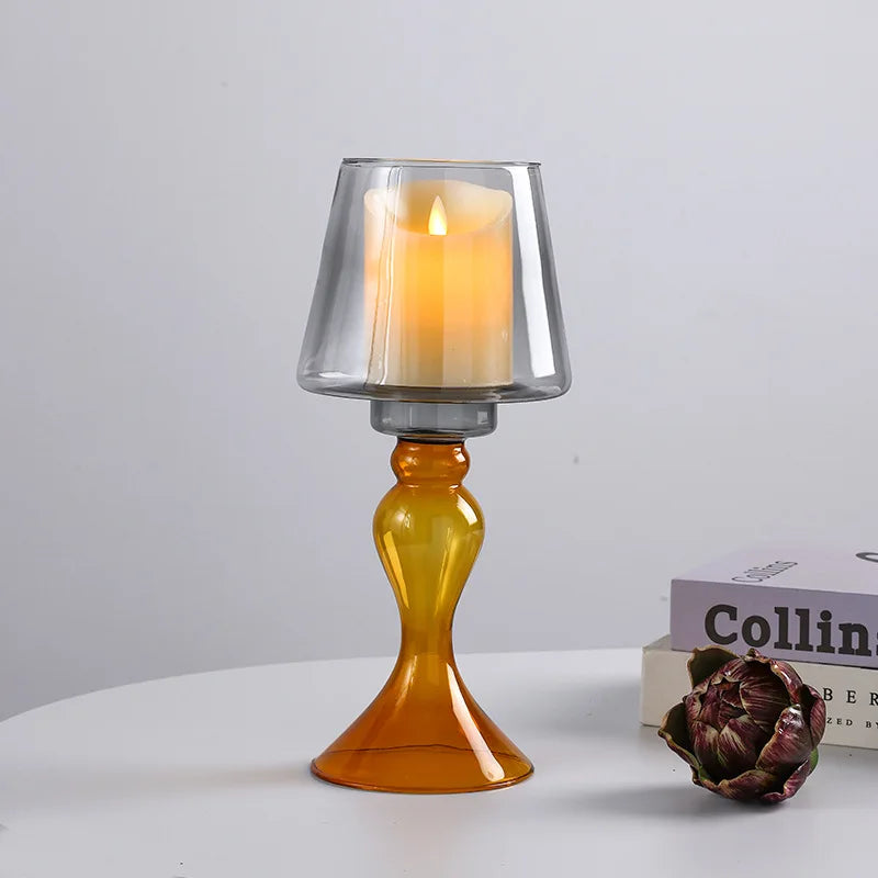 Afralia™ Geometric Glass Vase Candle Holder Flowerpot Terrarium Home Decor Accessories