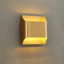 Afralia™ Contemporary Copper Brass Wall Sconce Minimalist Design for Study Living Room Bedside