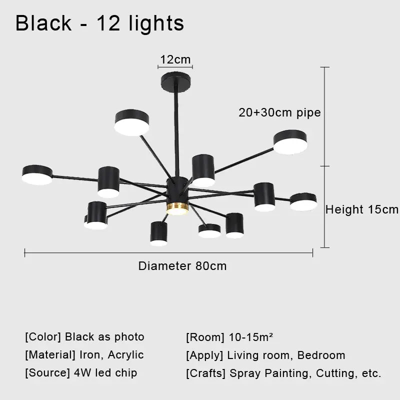 Afralia™ Modern LED Ceiling Chandelier for Living Room Home Decor