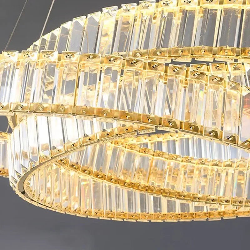 Afralia™ Modern Crystal Chandelier, Pendant Lighting for Living & Dining Room